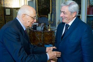 Il Presidente Giorgio Napolitano con Salvatore Nottola, nuovo Procuratore Generale della Corte dei conti