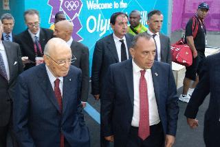 Il Presidente Napolitano visita il Villaggio Olimpico di Londra
