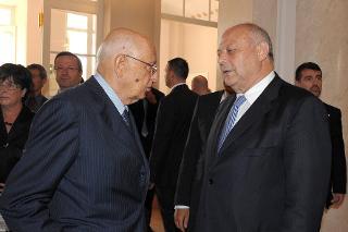 Il Presidente Giorgio Napolitano con il Presidente della Provincia Autonoma di Bolzano, Luis Durnwalder