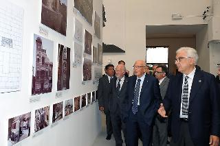 Il Presidente Giorgio Napolitano nel corso della visita alla XIII Mostra Internazionale di Architettura dal titolo &quot;Common Ground&quot;