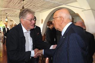 Il Presidente Giorgio Napolitano con il regista Ermanno Olmi