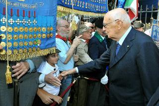 Il Presidente Giorgio Napolitano al Parco della Resistenza in occasione del 69° anniversario della Difesa di Roma