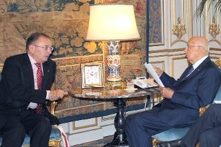 Il Presidente Giorgio Napolitano con il Dott. Giorgio Squinzi, Presidente di Confindustria