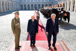 Il Presidente Giorgio Napolitano accoglie al Palazzo del Quirinale S.E. Vaclav Klaus, Presidente della Repubblica Ceca, in visita di Stato