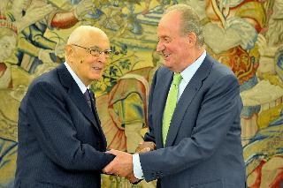 Il Presidente Giorgio Napolitano con S.M. Juan Carlos, Re di Spagna in occasione dell'VIII° Simposio Cotec Europa