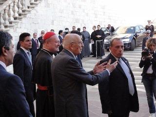 Il Presidente Giorgio Napolitano con il cardinale Gianfranco Ravasi