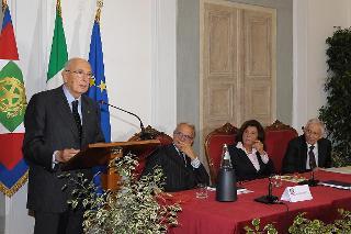 Il Presidente Napolitano nel corso del suo intervento alla Scuola Superiore della Magistratura