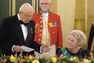 Il Presidente Giorgio Napolitano e S.M. la Regina Beatrix al Pranzo di Stato