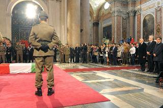 Il Presidente Giorgio Napolitano ai Funerali solenni del Caporal Maggiore Tiziano Chierotti caduto in Afghanistan