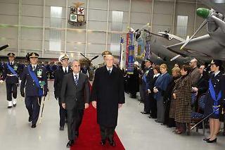 Un momento della cerimonia dell'84° anniversario di fondazione dell'Aeronautica Militare alla presenza del Capo dello Stato Giorgio Napolitano