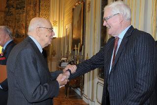 Il Presidente della Repubblica Giorgio Napolitano con Sir Douglas Hurd