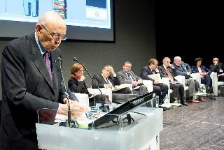 Il Presidente Giorgio Napolitano nel corso del suo intervento in occasione degli Stati Generali della Cultura