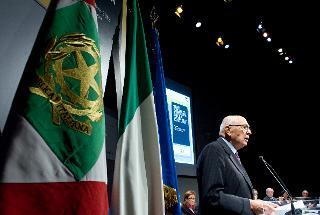 Il Presidente Giorgio Napolitano nel corso del suo intervento in occasione degli Stati Generali della Cultura