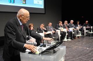 Il Presidente Giorgio Napolitano durante il suo intervento agli Stati Generali della Cultura