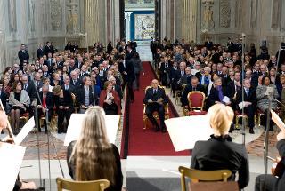 Il Presidente Giorgio Napolitano nel corso del concerto della Wiener Kammer Orchester