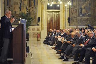Il Presidente Giorgio Napolitano nel corso del convegno dal titolo &quot;120 anni di storia socialista 1892-2012&quot;
