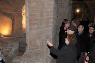 Il Presidente Giorgio Napolitano durante la visita alle Gallerie restaurate delle Terme di Caracalla