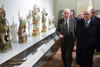 Il Presidente Giorgio Napolitano visiita il Museo d'Arte Orientale, illustrato dal Direttore Prof. Franco Ricca