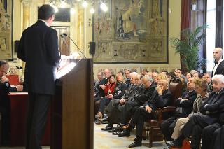 Il Presidente Giorgio Napolitano alla conferenza sul tema:&quot; Da Alcide De Gasperi ad Altiero Spinelli. Dalla Comunità economica alla Unione Europea&quot;