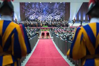 Un momento del concerto in onore di S.S. Benedetto XVI e del Presidente della Repubblica Giorgio Napolitano in occasione dell'84° anniversario della firma dei Patti Lateranensi