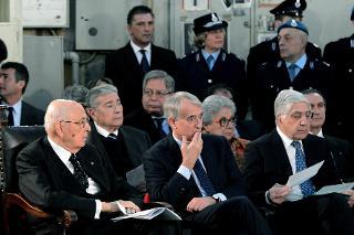 Il Presidente Giorgio Napolitano nel corso della visita alla Casa Circondariale di Milano San Vittore