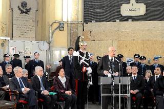 Il Presidente Giorgio Napolitano durante il suo intervento in occasione della visita alla Casa Circondariale di San Vittore