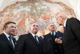 Il Presidente Giorgio Napolitano a colloquio con il Vice Presidente del CSM Michele Vietti e il neo Avvocato Generale dello Stato Michele Giuseppe Dipace