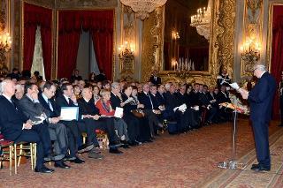 Il Presidente Giorgio Napolitano nel corso della cerimonia del Giorno del Ricordo