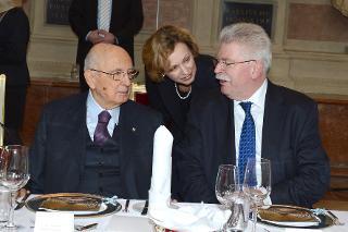 Il Presidente Napolitano durante la colazione offerta dal Vice-Presidente della Baviera Martin Zeil