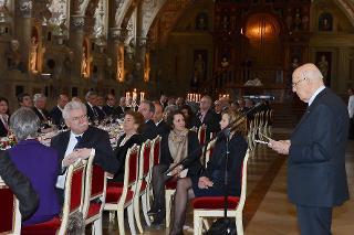 Il Presidente Napolitano rivolge un indirizzo di saluto in occasione della colazione offerta dal Vice-Presidente della Baviera Martin Zeil