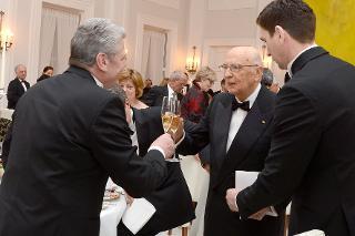 Il Presidente della Repubblica al Castello di Bellevue con il Presidente Federale Gauck in occasione del pranzo di Stato