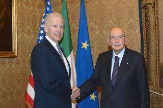 Il Presidente Giorgio Napolitano con S.E. il Signor Joseph Biden, Vice Presidente degli Stati Uniti d'America