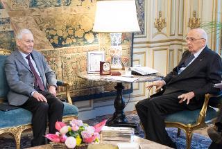 Il Presidente della Repubblica Giorgio Napolitano con il prof. Valerio Onida