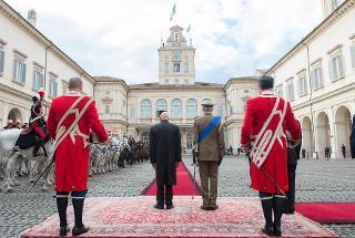 Il Presidente Giorgio Napolitano al Palazzo del Quirinale in occasione del suo insediamento