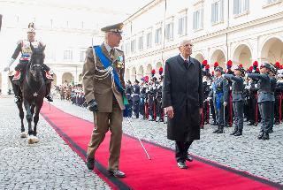 Il Presidente Giorgio Napolitano riceve gli onori militari in occasione del suo insediamento