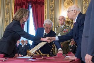 Il Presidente Giorgio Napolitano con il neo Ministro della Salute Beatrice Lorenzin