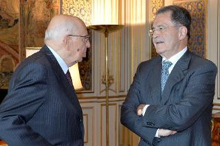 Il Presidente Giorgio Napolitano con il prof. Romano Prodi