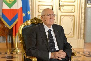 Il Presidente Giorgio Napolitano nel corso del videomessaggio in occasione dell'inaugurazione del Salone del Libro di Torino