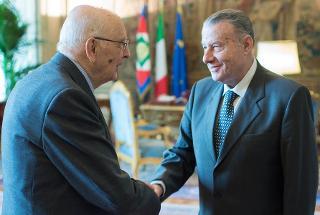 Il Presidente Giorgio Napolitano con Giorgio Santacroce, Primo Presidente della Corte Suprema di Cassazione