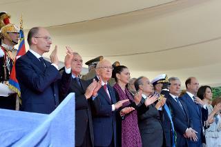 Il Presidente Giorgio Napolitano nel corso della rivista militare, in occasione della Festa Nazionale della Repubblica