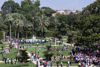 I giardini del Quirinale in occasione dell'apertura al pubblico per la Festa della Repubblica