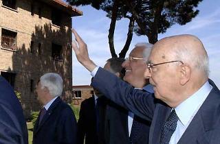 Il Presidente Giorgio Napolitano durante la visita alla Casa Circondariale di Rebibbia