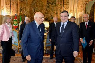 Il Presidente Giorgio Napolitano con il signor Josè Manuel Durao Barroso, Presidente della Commissione Europea