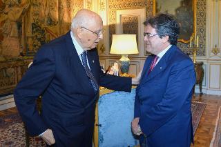 Il Presidente Giorgio Napolitano con Enzo Bianco, Sindaco del Comune di Catania