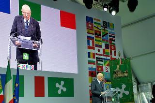 Il Presidente Giorgio Napolitano nel corso del suo intervento in occasione della sessione istituzionale "Verso Expo 2015"
