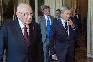 Il Presidente Giorgio Napolitano con Luca Barilla, Vice Presidente della Barilla S.p.A.