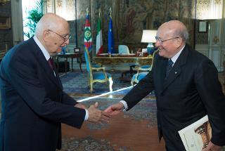Il Presidente Giorgio Napolitano con Luigi Giampaolino, Presidente Emerito della Corte dei conti