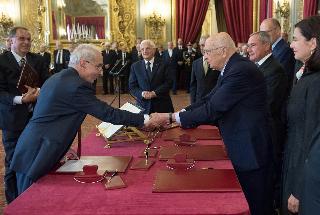 Il Presidente Giorgio Napolitano in occasione del giuramento del nuovo Giudice della Corte costituzionale Giuliano Amato