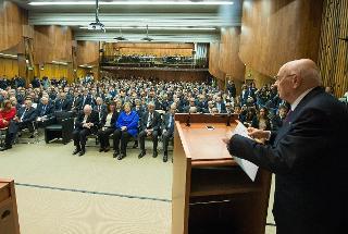 Il Presidente Giorgio Napolitano rivolge il suo indirizzo di saluto in occasione del convegno in ricordo del Magistrato Loris D'Ambrosio