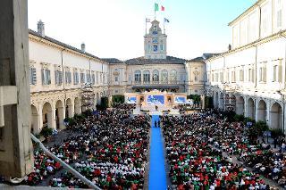 Un momento della cerimonia dell'inaugurazione dell'anno scolastico 2013-2014 alla presenza del Capo dello Stato